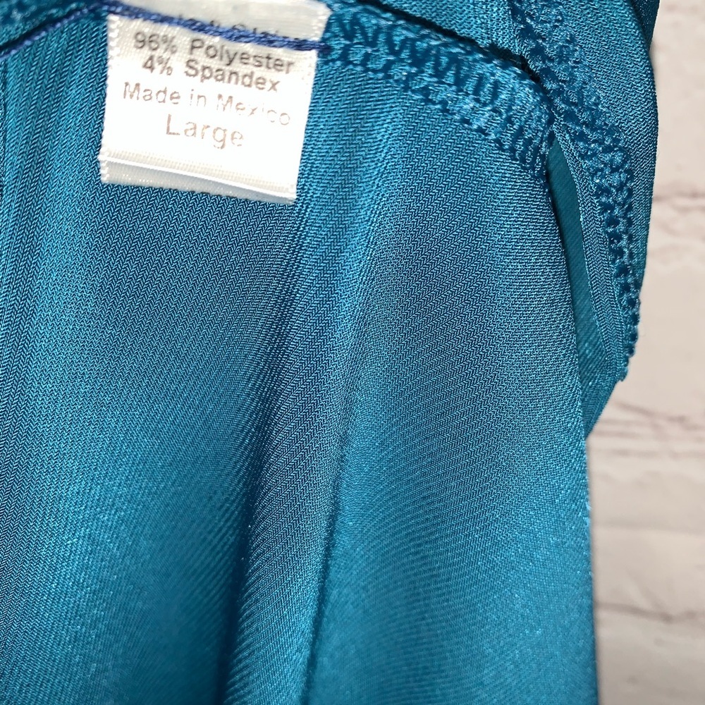 Lady Hike Teal Stretch Happy Dress Size L - Picture 4 of 7